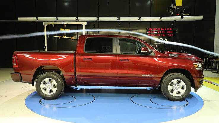 2019 Ram 1500 in the wind tunnel