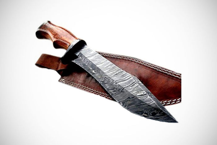 Handmade Damascus Steel 14.00 Inches Bowie Knife