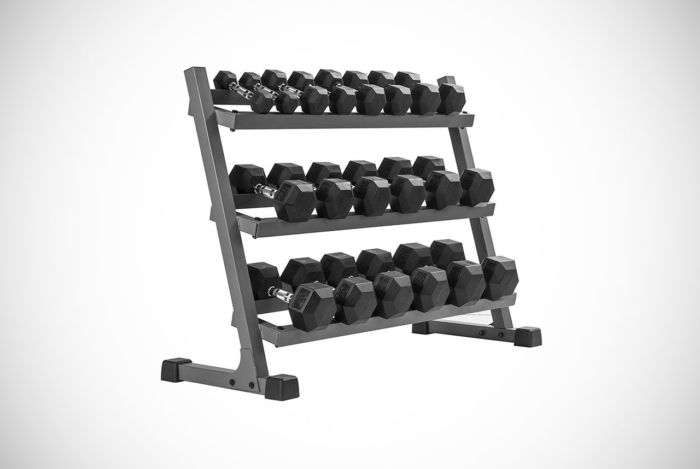 XMark Fitness Dumbbell Rack Plus Weights