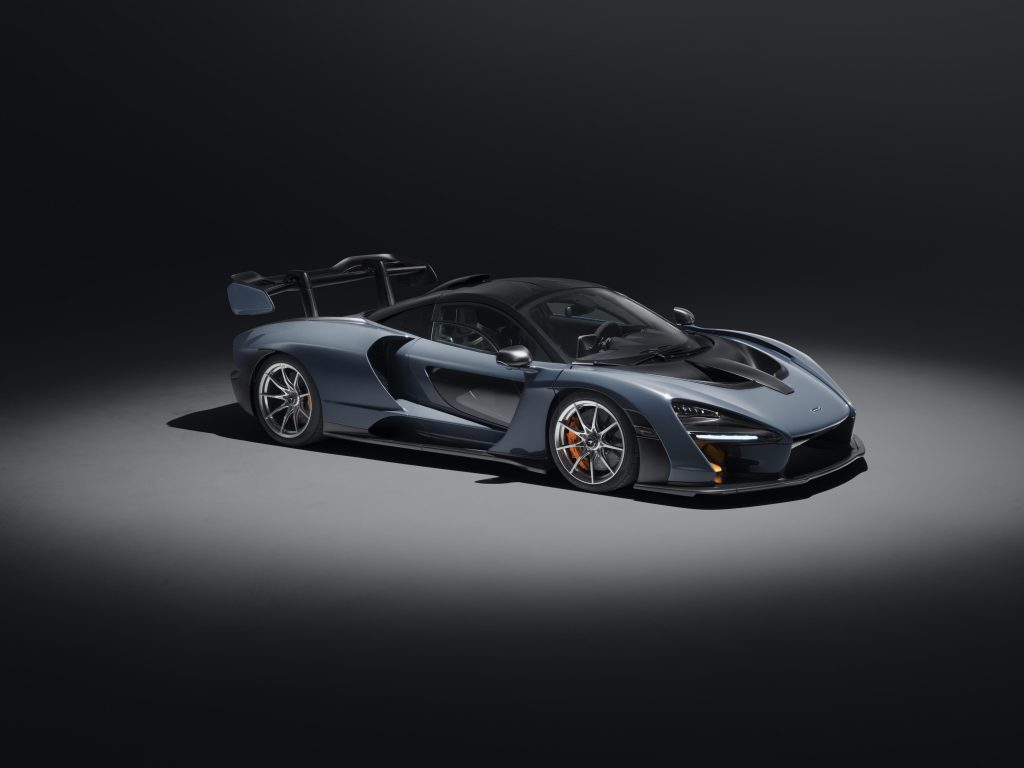 The McLaren Senna, in Victory Grey. All 500 examples of the British luxury sports car manufacturer's latest Ultimate Series vehicle have been assigned to their owners.