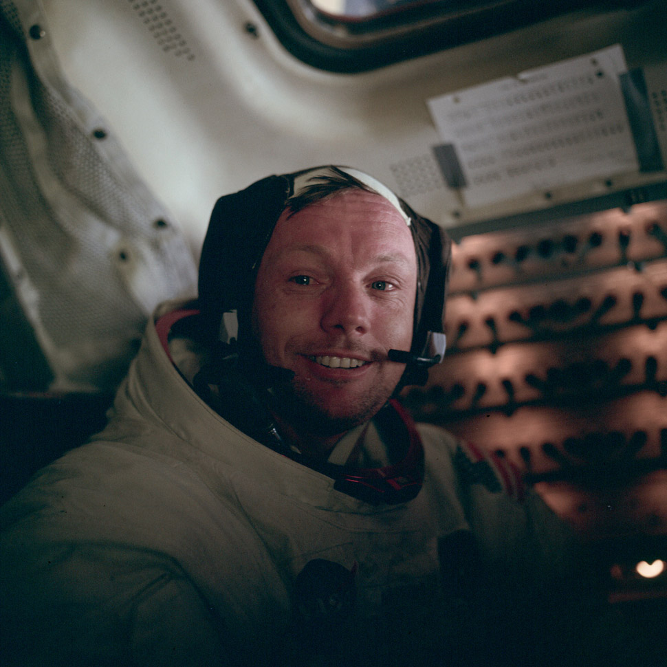 Neil Armstrong after becoming the first man to set foot on the moon.