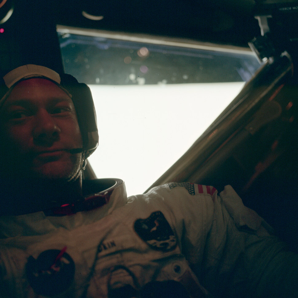 Buzz Aldrin after becoming the second man to set foot on the moon