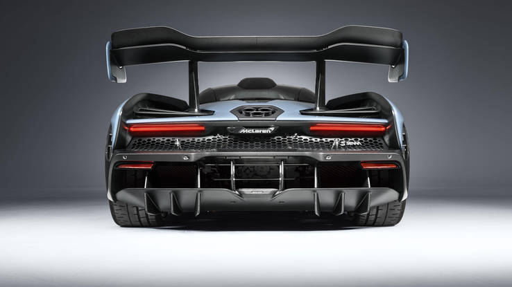McLaren Senna rear view wing and diffuser
