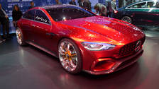 The Mercedes AMG GT Concept Affalterbach unveils a four door fastback with 805 hybrid horsepower