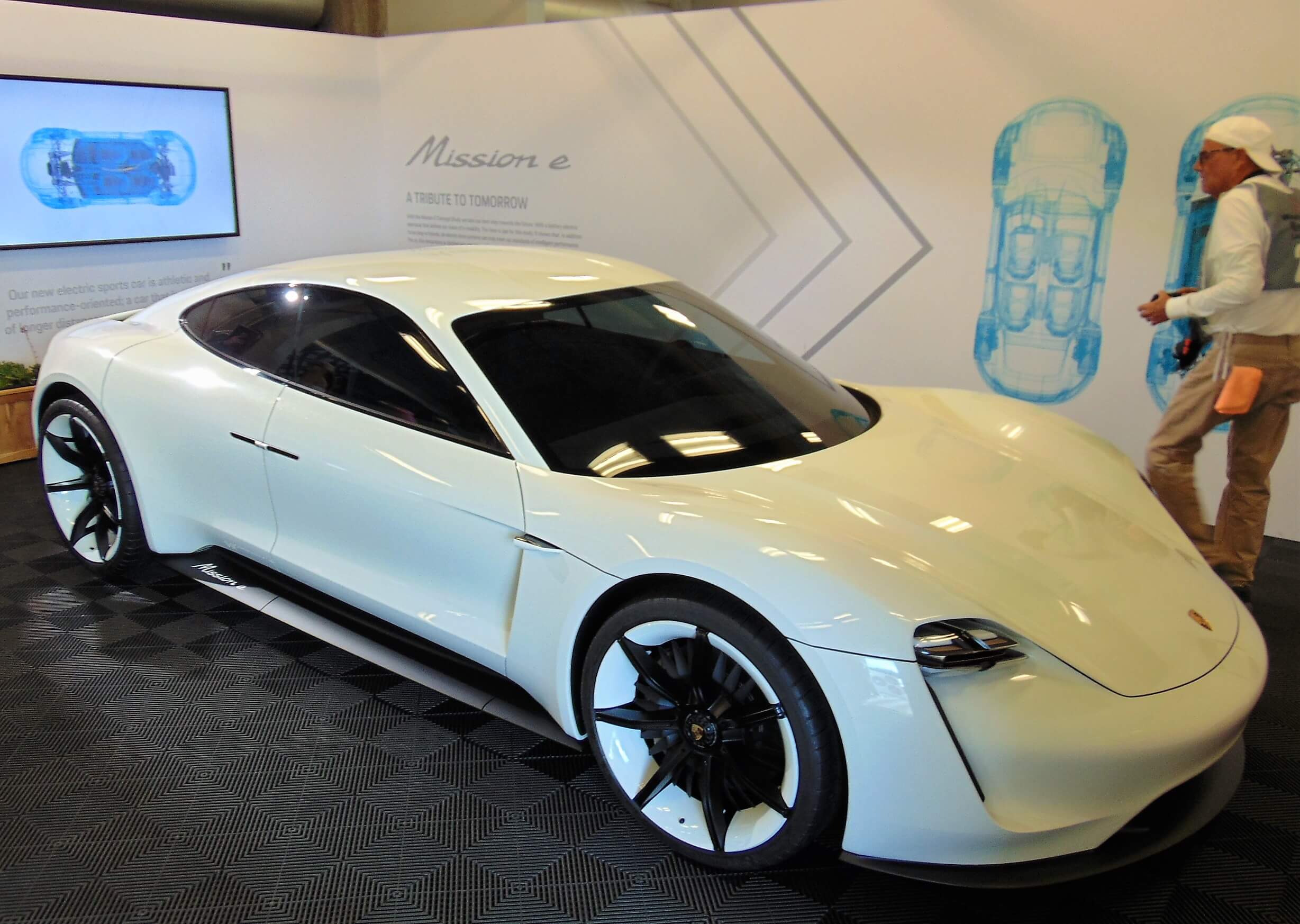 2018 Mission E concept car white