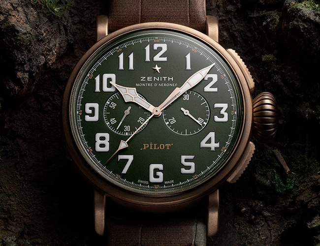Zenith’s New Pilot Watches Make a Bold Statement in Bronze & Green