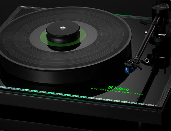 McIntosh’s Entry-Level Turntable Is All-Black and Glows Green