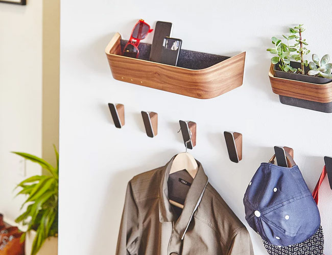 These Wood and Leather Wall Hooks Are Nice as Hell