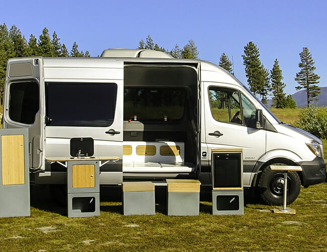 This Camper Van’s Interior Is Made of Lego-Like Blocks for Incredible Versatility