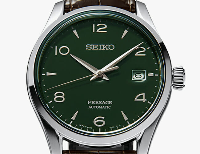 Seiko Nailed the Green Dial Trend with this Enamel Presage Watch
