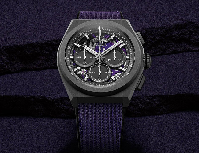 This Black and Purple Chronograph Watch Features Some Wild Tech