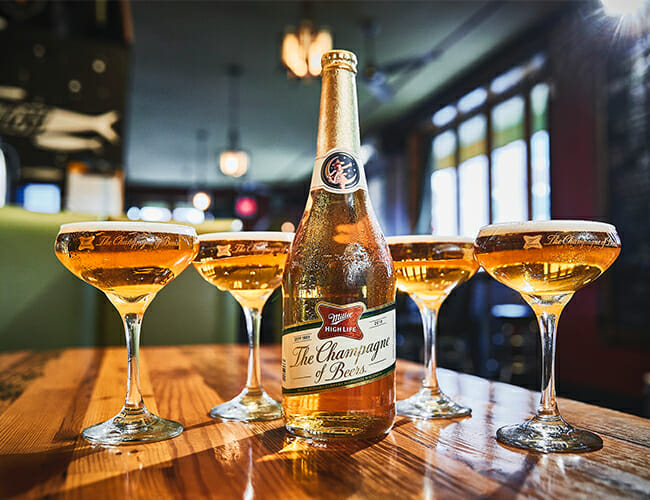 Forget Champagne, We’re Drinking This Champagne-Sized Miller High Life on New Year’s Eve
