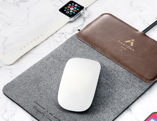 Declutter Your Workspace with a Wool, Wireless Charger Mouse Pad