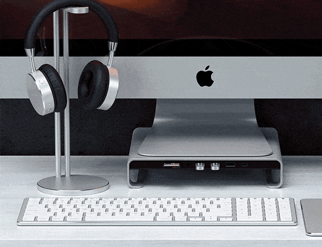 This iMac Stand Solves the Problem of Hard-to-Reach Ports